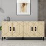 HANAH HOME Komoda Cross KB150 Anthracite Sapphire Oak - slika 1