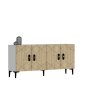 HANAH HOME Komoda Cross KB150 White Sapphire Oak - slika 3