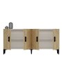 HANAH HOME Komoda Cross KB150 White Sapphire Oak - slika 4