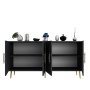 HANAH HOME Komoda Fuga KB150 Anthracite Gold - slika 4