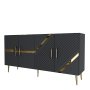 HANAH HOME Komoda Fuga KB150 Anthracite Gold - slika 5