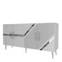 HANAH HOME Komoda Fuga KB150 White Silver - slika 5