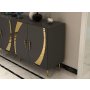 HANAH HOME Komoda Hook KB150 Anthracite Gold - slika 3