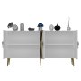 HANAH HOME Komoda Hook KB150 White Gold - slika 4