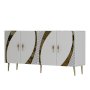 HANAH HOME Komoda Hook KB150 White Gold - slika 5