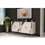 HANAH HOME Komoda Hook KB150 White Silver - slika 2