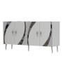 HANAH HOME Komoda Hook KB150 White Silver - slika 5