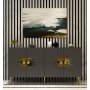 HANAH HOME Komoda Nida KB150 Anthracite Gold - slika 1