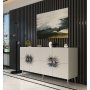 HANAH HOME Komoda Nida KB150 White Silver - slika 2