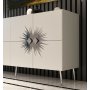 HANAH HOME Komoda Nida KB150 White Silver - slika 3