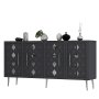 HANAH HOME Komoda Dome KB150 Anthracite Silver - slika 4