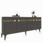 HANAH HOME Komoda Hayat KB150 Anthracite Gold - slika 3