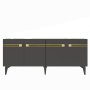 HANAH HOME Komoda Hayat KB150 Anthracite Gold - slika 5