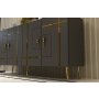 HANAH HOME Komoda Line KB150 Anthracite Gold - slika 3