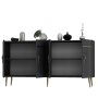 HANAH HOME Komoda Line KB150 Anthracite Gold - slika 4