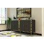 HANAH HOME Komoda Arno KB150 Anthracite Gold - slika 2