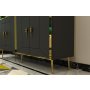 HANAH HOME Komoda Arno KB150 Anthracite Gold - slika 3