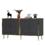 HANAH HOME Komoda Arno KB150 Anthracite Gold - slika 4