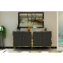 HANAH HOME Komoda Arno KB150 Anthracite Gold - slika 1