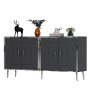 HANAH HOME Komoda Arno KB150 Anthracite Silver - slika 4