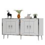HANAH HOME Komoda Arno KB150 White Silver - slika 4