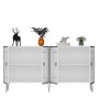 HANAH HOME Komoda Arno KB150 White Silver - slika 5