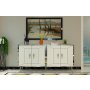 HANAH HOME Komoda Arno KB150 White Silver - slika 1