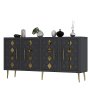 HANAH HOME Komoda Dome KB150 Anthracite Gold - slika 4