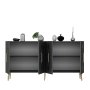 HANAH HOME Komoda Dome KB150 Anthracite Gold - slika 5