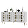 HANAH HOME Komoda Dome KB150 White Gold - slika 4