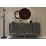 HANAH HOME Komoda Line KB150 Anthracite Silver - slika 1