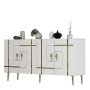 HANAH HOME Komoda Line KB150 White Gold - slika 4