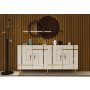 HANAH HOME Komoda Line KB150 White Gold - slika 1