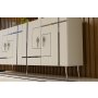 HANAH HOME Komoda Line KB150 White Silver - slika 3