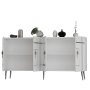 HANAH HOME Komoda Line KB150 White Silver - slika 5