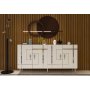 HANAH HOME Komoda Line KB150 White Silver - slika 1