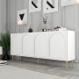 HANAH HOME Komoda Lyon 80 White Gold - slika 3