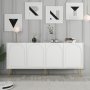 HANAH HOME Komoda Lyon 80 White Gold - slika 1