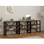 HANAH HOME Polica Prof Walnut Black - slika 1