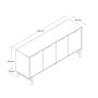 HANAH HOME Komoda Nero 4632 - slika 3