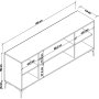 HANAH HOME Komoda Eylul Oak White - slika 4
