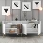 HANAH HOME Komoda Milan - White Gold - slika 2
