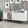 HANAH HOME Komoda Milan - White Gold - slika 3