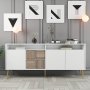 HANAH HOME Komoda Milan - White Gold - slika 1