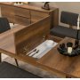 HANAH HOME Vina Walnut Anthracite set stola i stolica i klupe - slika 3