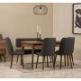 HANAH HOME Vina Walnut Anthracite set stola i stolica i klupe - slika 1