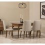 HANAH HOME Vina Walnut Cream set stola stolica i klupe - slika 1