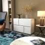 HANAH HOME Komoda Mares White Grey - slika 2