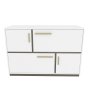 HANAH HOME Komoda Mares White Grey - slika 4