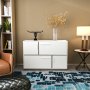HANAH HOME Komoda Mares White Grey - slika 1